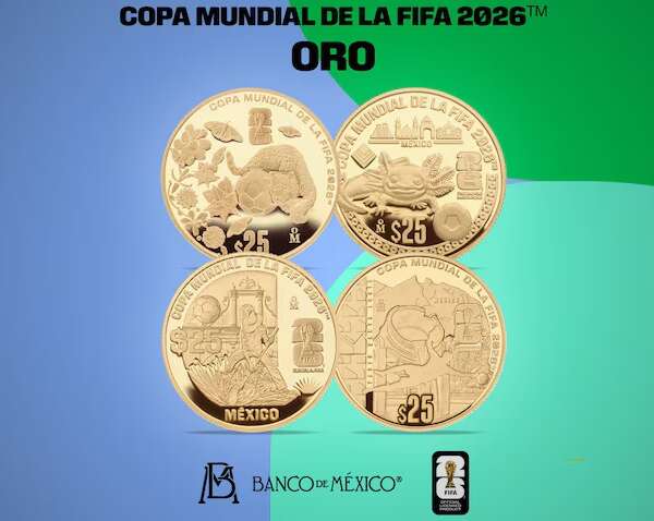 Banxico lanza monedas conmemorativas del Mundial 2026