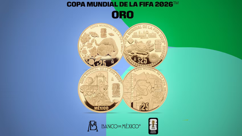 Banxico lanza monedas conmemorativas del Mundial 2026