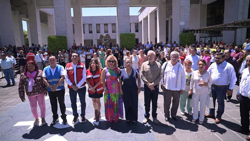 Participa Congreso de Veracruz en simulacro nacional de sismo