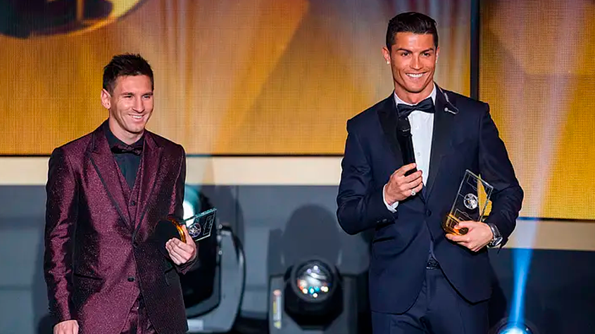 Messi y Cristiano Ronaldo, nominados al mejor Balón de Oro de todos los tiempos